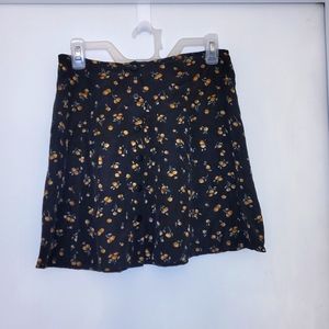 Black floral skirt